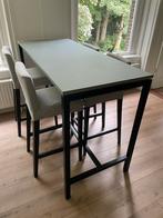 Hoge tafel met barkrukken, Ophalen, Zo goed als nieuw