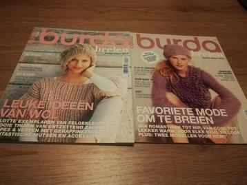 2 edities breitijdschrift Burda breien 