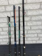 Zeevissen, Pier vissen hengels (4X), Watersport en Boten, Hengelsport | Zeevissen, Ophalen, Zo goed als nieuw, Werphengel