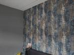 4 rollen behang - blauw/taupe - nieuw in folie, Ophalen of Verzenden, Minder dan 10 m², Bruin, Modern