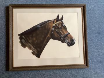 Grote lijst met schilderij van een paard beschikbaar voor biedingen