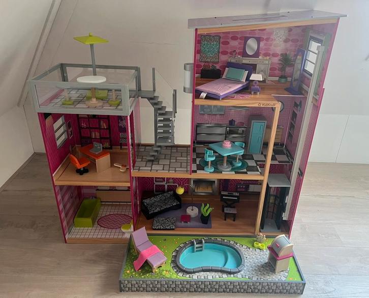 Kidkraft barbiebuis hout, Kinderen en Baby's, Speelgoed | Poppenhuizen, Nieuw, Poppenhuis, Ophalen