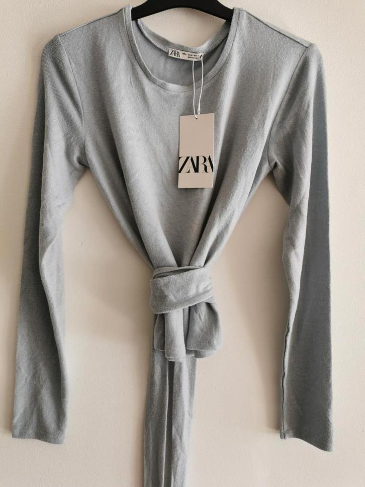 ZARA zachte trui met ceintuur mt. S, Kleding | Dames, Truien en Vesten, Nieuw, Maat 36 (S), Blauw, Verzenden