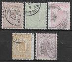 nederland nvph 13-15-16-17-18 gestempeld cw 234.00, Postzegels en Munten, Verzenden, T/m 1940, Gestempeld