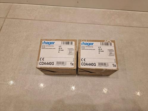 2x Hager Aardlekschakelaar 40a 30ma 0.03a aardlek [abb eaton, Doe-het-zelf en Verbouw, Elektra en Kabels, Nieuw, Overige typen