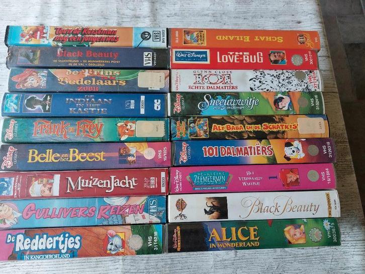 18x VHS video banden oa Walt Disney, Cd's en Dvd's, VHS | Kinderen en Jeugd, Gebruikt, Alle leeftijden, Ophalen