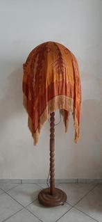 Jaren 30 lamp met zijden kap, Ophalen, Hout, Gebruikt, Jaren 30