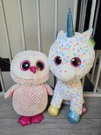 Knuffels groot: Eenhoorn & Uil met Grote Ogen, Ophalen, Zo goed als nieuw, Overige typen