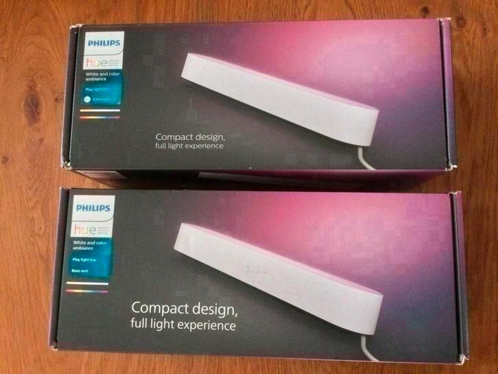 Philips Hue Play Lichtbalk Wit, basis+uitbreiding  - Nieuw, Huis en Inrichting, Lampen | Losse lampen, Nieuw, Led-lamp, Minder dan 30 watt