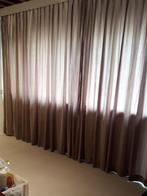 Gordijn velour lichtbruin/beige 2x 236cm., Ophalen, 200 cm of meer, Klassiek, Zo goed als nieuw