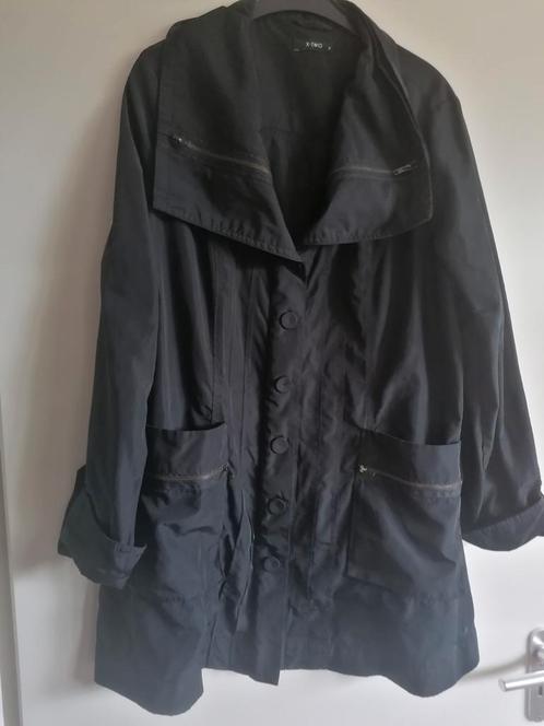 X-Two Mooie zwarte zomerjas/ mooie kraag/ maat 46-48, Kleding | Dames, Jassen | Zomer, Zo goed als nieuw, Maat 46/48 (XL) of groter