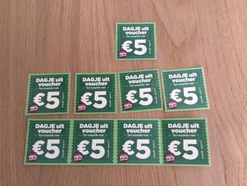 9 “Dagje Uit” zegels  beschikbaar voor biedingen