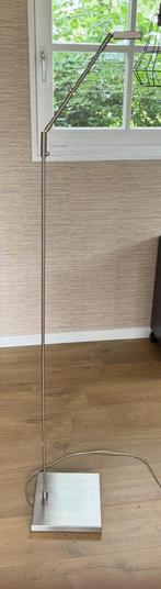 Rvs leeslamp led met dimmer, Huis en Inrichting, Lampen | Vloerlampen, Ophalen of Verzenden, Zo goed als nieuw