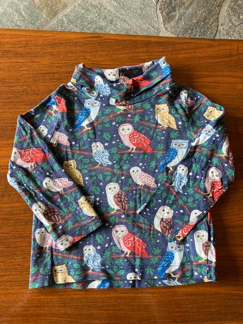 Longsleeve col uilen uiltjes Boden mt 104, Kinderen en Baby's, Kinderkleding | Maat 104, Gebruikt, Meisje, Shirt of Longsleeve