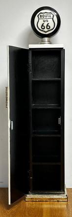 Benzinepomp kast zwart wit route 66 van hout decoratie deco, Info@deconoord.nl, Deco Noord, Nieuw, Ophalen of Verzenden