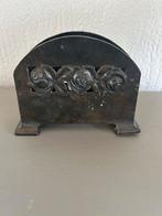 Antieke servethouder met rozen, Ophalen of Verzenden, Gebruikt