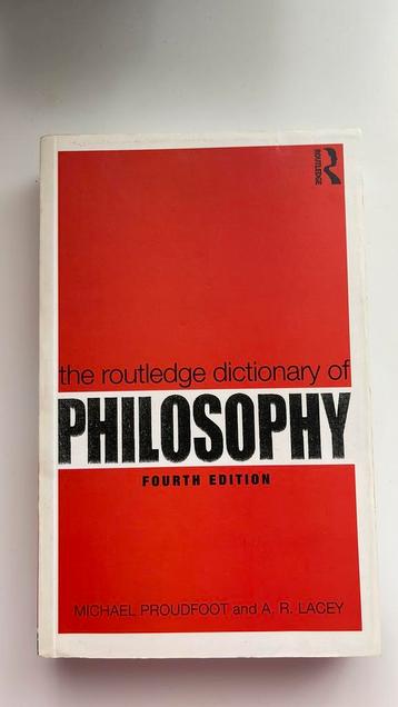 The Routledge dictionary of Philosophy beschikbaar voor biedingen