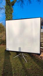 Projectiescherm op statief - 240x240 cm - Degelijk en groot!, Audio, Tv en Foto, Projectieschermen, Ophalen, Handmatig, Gebruikt