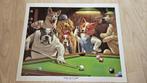 Poster van honden die biljarten "The Hustler", Ophalen of Verzenden, Nieuw, Keu of Ballen
