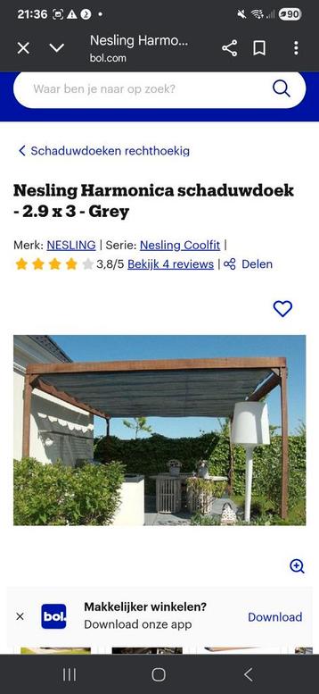 Nesling harmonicadoek schaduwdoek  beschikbaar voor biedingen