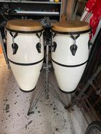 Set conga’s met standaard (Afro), Muziek en Instrumenten, Percussie, Ophalen, Zo goed als nieuw, Trommel