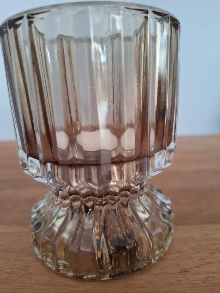 Kandelaar/Windlicht Jacquard Geel, Overige materialen, Ophalen of Verzenden, Zo goed als nieuw, Kaars