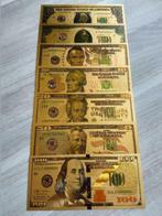 Set gouden Amerikaanse dollars, 1 t/m 100 US dollar, Ophalen of Verzenden, Noord-Amerika