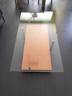 Rolf Benz glazen salontafel, Huis en Inrichting, Ophalen, Gebruikt