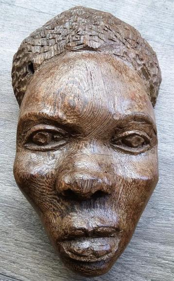 Wenge Houten Wandmasker Masker Beeld Neger Negroide Congo beschikbaar voor biedingen