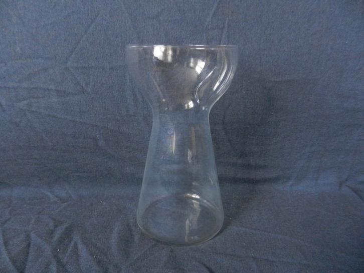 Leerdam / Maastricht helder bollen glas hyacinthen vaas 15,3, Antiek en Kunst, Antiek | Glas en Kristal, Ophalen of Verzenden