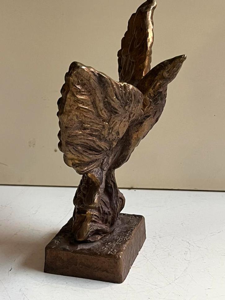 Willem Verbon, verguld bronzen beeld opvliegende adelaar, Antiek en Kunst, Antiek | Koper en Brons, Brons, Ophalen of Verzenden