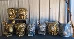 Polyester honden koppen, Tuin en Terras, Tuinbeelden, Ophalen of Verzenden, Nieuw, Kunststof, Dierenbeeld