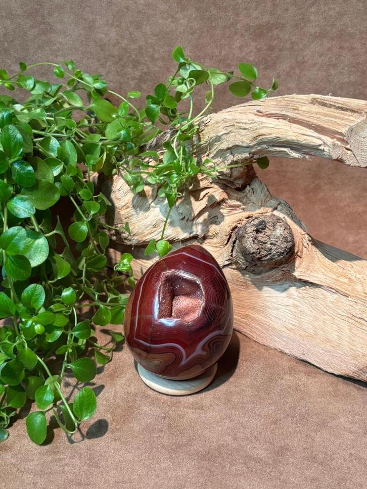 Rode Agaat ei, Verzamelen, Mineralen en Fossielen, Mineraal, Ophalen of Verzenden