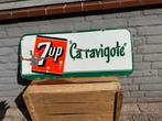 Vintage 7up Emaille Reclamebord "Ca ravigote", Antiek en Kunst, Antiek | Emaille, Ophalen of Verzenden