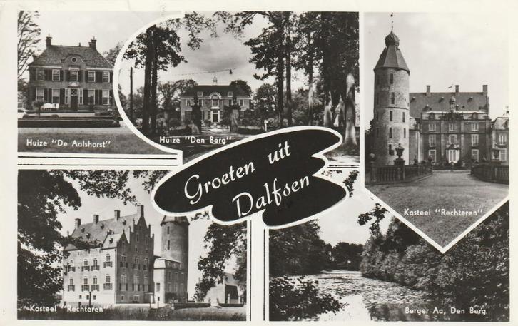 DALFSEN Huizen Kasteel Berger Aa Den Berg Groeten, Verzamelen, Ansichtkaarten | Nederland, Gelopen, Overijssel, 1960 tot 1980