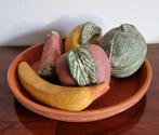 Mexicaanse terracotta fruitschaal.Schaal met 5 stukken fruit, Ophalen of Verzenden