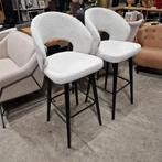 Barstoel Savoy Bouclé Wit 82 cm van Richmond, Huis en Inrichting, Barkrukken, Ophalen, ., 60 tot 90 cm, Nieuw
