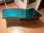 2 groene designer tafeltjes (scandinavisch design), Huis en Inrichting, Gebruikt, 75 cm of meer, Overige vormen, Ophalen