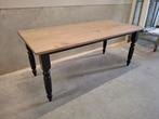 Nieuwe eikenhouten eettafel met gedraaide poten, Ophalen, Eikenhout, Nieuw, 50 tot 100 cm
