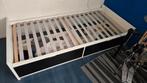 Ikea eenpersoonsbed met lades en lattenbodem, 90 cm, Eenpersoons, Wit, Ophalen of Verzenden