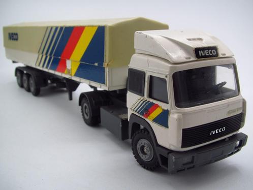 Conrad - Iveco Turbo Star miniatuur met trailer 1:50, Hobby en Vrije tijd, Modelauto's | 1:50, Gebruikt, Bus of Vrachtwagen, Conrad