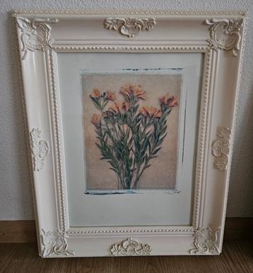 2 Brocante lijsten met glasplaat beschikbaar voor biedingen