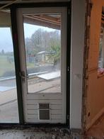 Hardhouten achterdeur met kattenluik - 230x92cm, Gebruikt, 80 tot 100 cm, 215 cm of meer, Ophalen of Verzenden