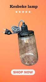 Gave Kesbeke hanglamp Strijkijzersnoer Zebra Zwart-Wit, Ophalen of Verzenden, Zo goed als nieuw, Minder dan 50 cm
