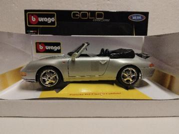 Porsche 911 cabriolet light grey Bburago metal 1:18 KRD beschikbaar voor biedingen