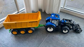 Bruder New Holland met kiepwagen  beschikbaar voor biedingen