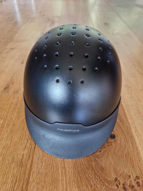 Fouganza paardrijcap zgan 55-58cm, Dieren en Toebehoren, Paardrijkleding, Zo goed als nieuw, Dames, Heren, Kinderen, Cap, Ophalen of Verzenden