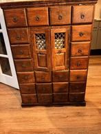 apothekerskast, Huis en Inrichting, Ophalen, 5 laden of meer, 100 tot 150 cm, Teakhout