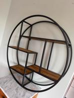 Industriel rond wandrek mangohout, Huis en Inrichting, Woonaccessoires | Wandplanken en Boekenplanken, Ophalen, Zo goed als nieuw