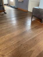 Massief eiken houten vloer. Ca. 20 mm dik, en ruim 50 m2, Doe-het-zelf en Verbouw, Vloerdelen en Plavuizen, Ophalen, Gebruikt